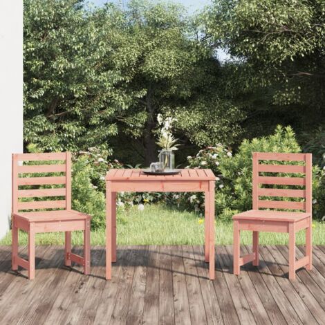Ensemble Table et Chaises de jardin 3 pcs Ensemble de bistrot de jardin 3 pcs bois massif Douglas 57030 (1/5)