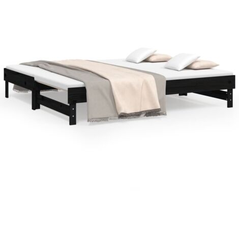 Lit coulissant 2x(90x190) cm  Lit adulte Contemporain  Bois de pin massif 18711 (1/5)
