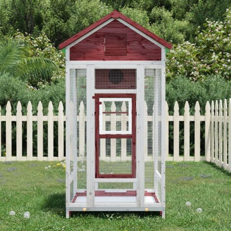 Maison à oiseaux Nichoir à oiseaux moka 91,5x53x170 cm bois massif de pin 89582 (1/5)