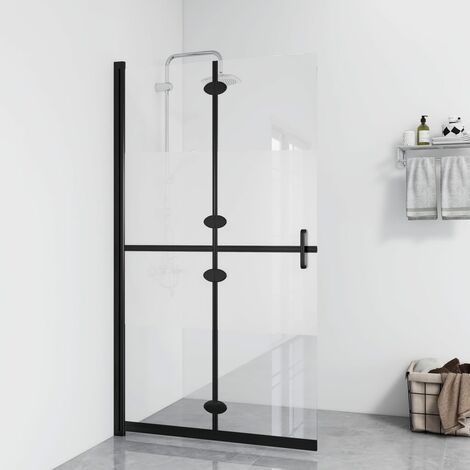 Paroi de douche pliable - Paroi de baignoire Moderne Verre ESG demi-dépoli 70x190 cm BV812637 - BonneVie (1/5)