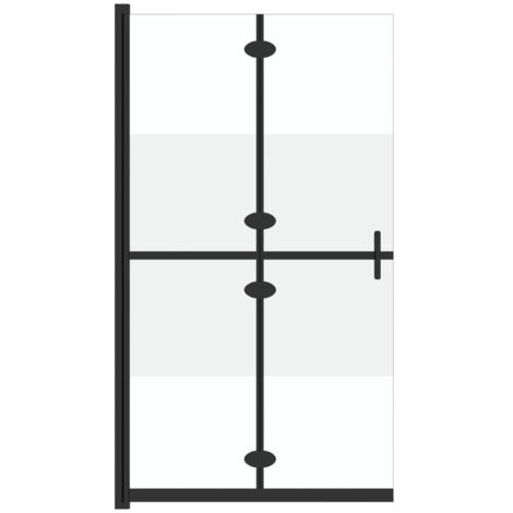 Paroi de douche pliable - Paroi de baignoire Moderne Verre ESG demi-dépoli 110x190 cm BV428023 - BonneVie (1/5)