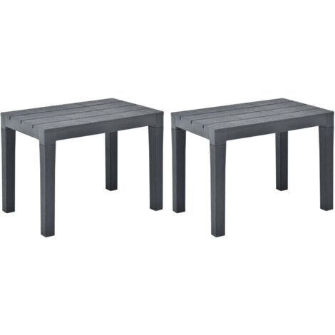 Lot de 2 Bancs de jardin Luxueux Fauteuil de jardin Anthracite Plastique Chic-470983 (1/4)