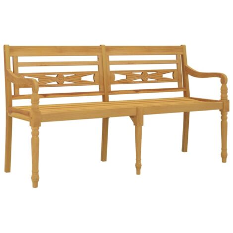 Banc Batavia 150cm Bois massif de teck (1/5)