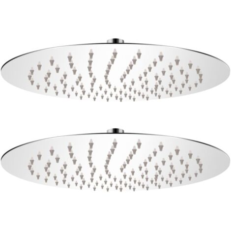 Lot de 2 Pommeaux de douche plongeante Pommes de douche Acier inoxydable Ø 25 cm - Luxueux Chic-211588 (1/5)