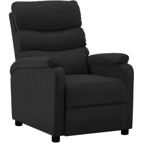 Fauteuil Chaise de Salon inclinable - Fauteuil design Noir Similicuir Chic-998277 (1/5)