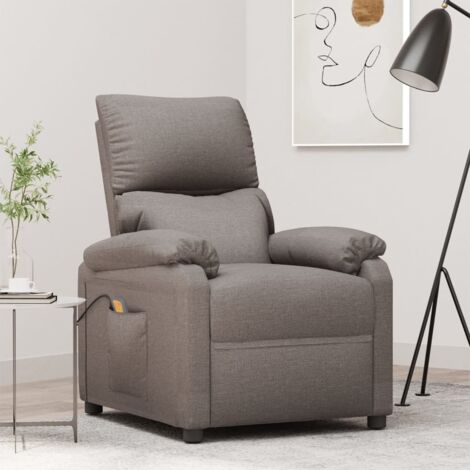 Fauteuil de massage - Fauteuil Chaise de Salon - Fauteuil design Taupe Tissu Chic-631502 (1/5)
