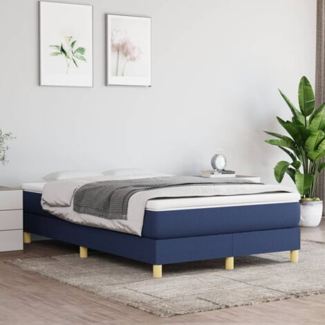 Sommier à ressorts de lit Montage Facile pour Cadre de lit - Bleu 120x200 cm Tissu Chic-677561 (1/5)