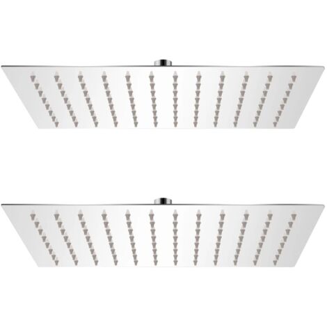 Lot de 2 Pommeaux de douche plongeante Pommes de douche Style Contemporain - Acier inoxydable 20x30 cm BV606514 - BonneVie (1/5)