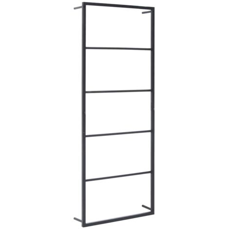 Furniture Limited - Porte-serviette Noir 45x10x115 cm Acier