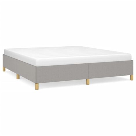 Sommier à ressorts de lit Montage Facile pour Cadre de lit - Gris clair 180x200 cm Tissu Chic-728248