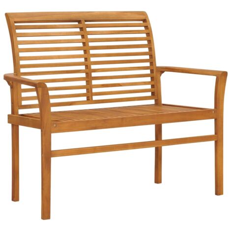 Banc de jardin Luxueux Fauteuil de jardin 112 cm Bois de teck solide Chic-289270 (1/5)