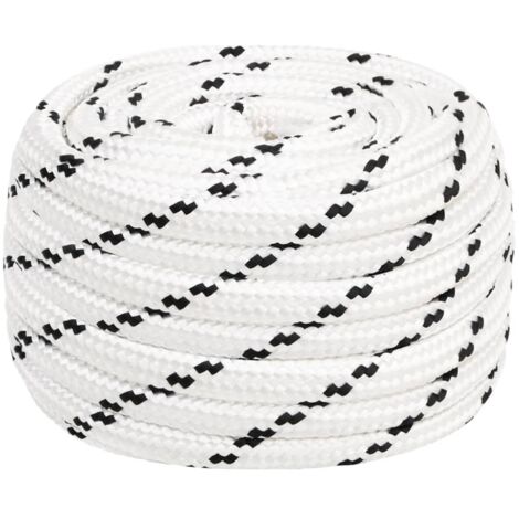 Corde de travail, Corde de Chanvre, pour la Décoration, le Bricolage, le Jardinage Blanc 16 mm 100 m Polyester OIB7923E (1/5)