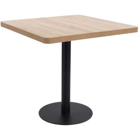 Table de bistro Table d'appoint - Table de bar Marron clair 80x80 cm MDF Chic-148532 (1/5)