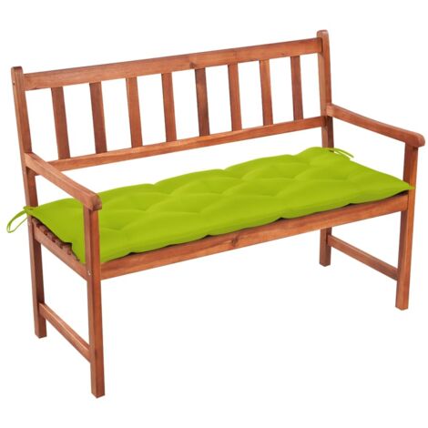 Banc de jardin Luxueux Fauteuil de jardin avec coussin 120 cm Bois d'acacia massif Chic-716682 (1/5)