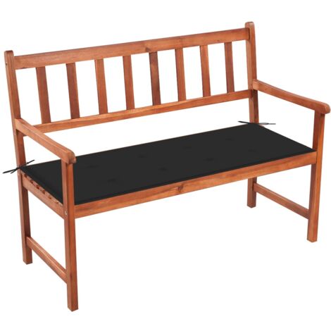 Banc de jardin Luxueux  Fauteuil de jardin avec coussin 120 cm Bois d'acacia massif Chic-739469 (1/5)