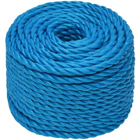 Corde de travail, Corde de Chanvre, pour la Décoration, le Bricolage, le Jardinage Bleu 14 mm 50 m Polypropylène OIB8295E (1/5)