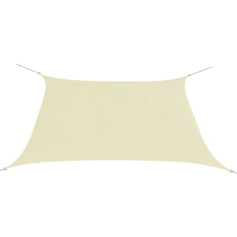 Parasol de Jardin/Parasol en tissu Oxford carré 3,6 x 3,6 m Crème 43189 (1/4)