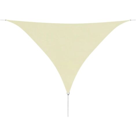 Parasol de Jardin/Parasol en tissu Oxford triangulaire 3,6 x 3,6 x 3,6 m Crème 29771 (1/4)
