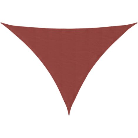 Voile de parasol/Toile d'ombrage Tissu Oxford triangulaire 5x5x6 m Terre cuite 60800 (1/5)