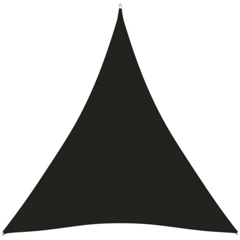 Voile de parasol/Toile d'ombrage Tissu Oxford triangulaire 3x4x4 m Noir 55464 (1/5)