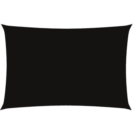Voile de parasol/Toile d'ombrage Tissu Oxford rectangulaire 2x4 m Noir 65794 (1/5)