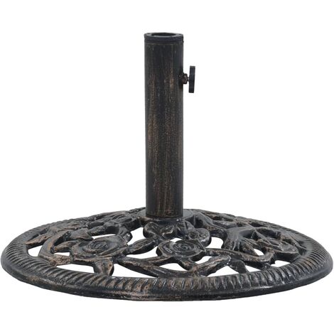 Socle de parasol/Pied de parasol haute qualité Bronze 12 kg 48 cm Fonte 21034