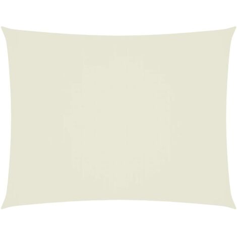 Voile de parasol/Toile d'ombrage Tissu Oxford rectangulaire 5x6 m Crème 54417 (1/5)