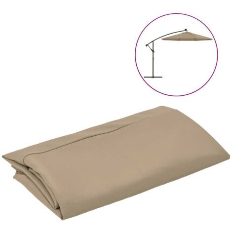 Tissu de remplacement pour parasol déporté/Toile de rechange pour parasol Taupe 300 cm 92717