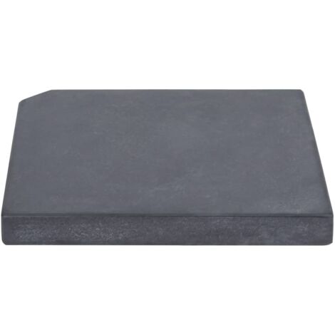 Plaque de poids de parasol, Support parasol, Robuste de Qualité, Noir Granite Carré 25 kg OIB5389E (1/5)