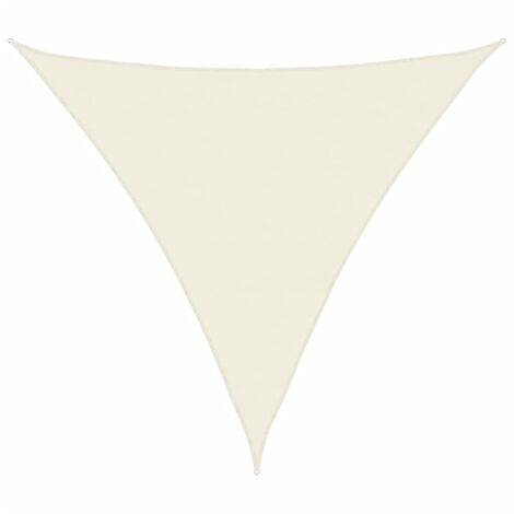 Voile de parasol/Toile d'ombrage Tissu Oxford triangulaire 6x6x6 m Crème 52549 (1/5)
