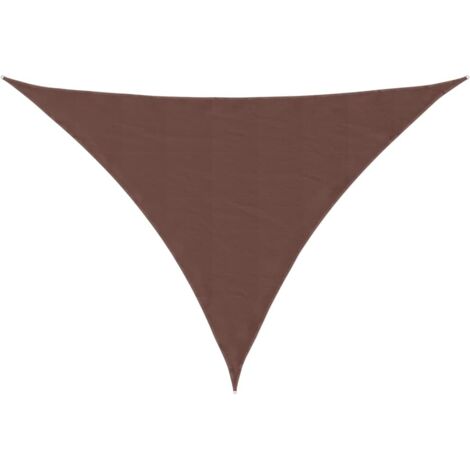 Voile de parasol/Toile d'ombrage Tissu Oxford triangulaire 5x5x6 m Marron 35789 (1/5)