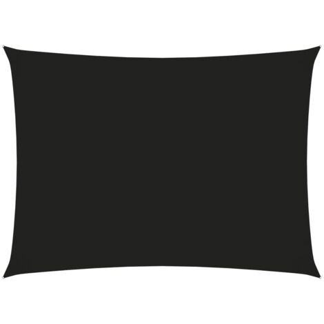 Voile de parasol/Toile d'ombrage Tissu Oxford rectangulaire 3,5x5 m Noir 31407 (1/5)