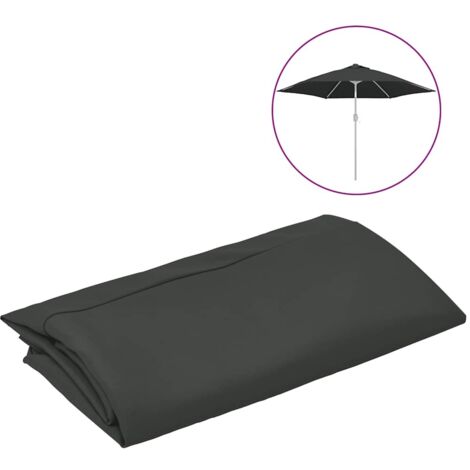 Tissu de remplacement pour parasol d'extérieur/Toile de rechange pour parasol Anthracite 300cm 21778 (1/4)