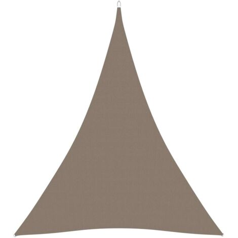 Voile de parasol/Toile d'ombrage Tissu Oxford triangulaire 3x4x4 m Taupe 55463 (1/5)