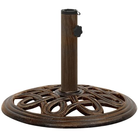 Pied de parasol Socle de parasol - Bronze 40x40x32 cm Fonte BV830074 - BonneVie (1/5)