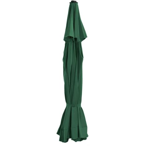Tissu de remplacement pour parasol d'extérieur/Toile de rechange pour parasol Vert 500 cm 63080 (1/4)