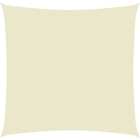 Voile d'ombrage, Protection Solaire, pour Jardin Terrasse Extérieur, Tissu Oxford carré 2,5x2,5 m Crème OIB3160E (1/5)