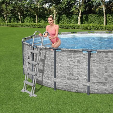 Échelle de piscine à 4 marches Échelle de Sécurité pour Piscine Flowclear 122 cm 60120 (1/5)