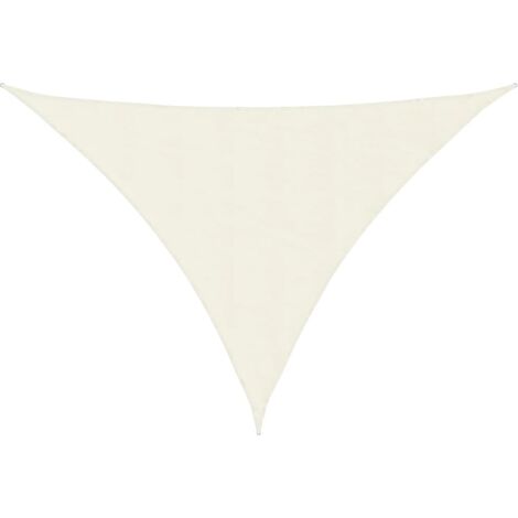 Voile de parasol/Toile d'ombrage Tissu Oxford triangulaire 5x5x6 m Crème 74835 (1/5)