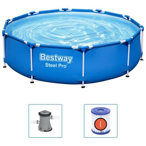 Piscine Steel Pro Piscine tubulaire 305x76 cm pour enfants et adultes 97726