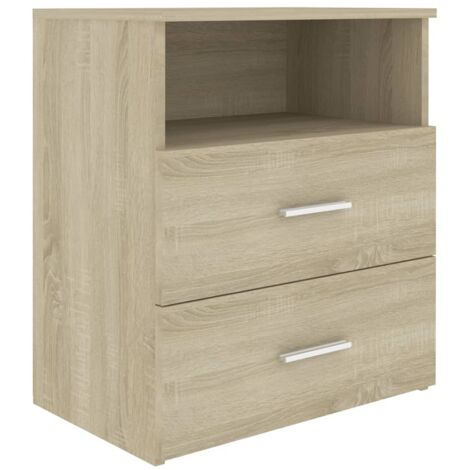 Table de Chevet, Table de nuit, pour Chambre Salon Couloir, Chêne sonoma 50x32x60 cm OIB8695E (1/5)
