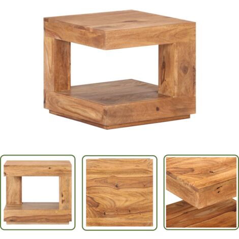 Table basse de salon, Table Café, 45x45x40 cm Bois solide OIB6620E (1/5)