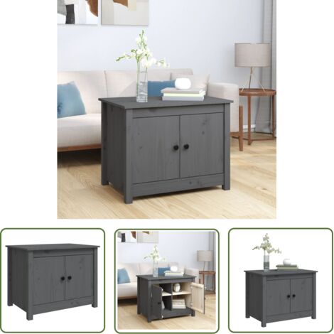 Table basse de salon, Table Café, Gris 71x49x55 cm Bois massif de pin OIB9863E (1/5)