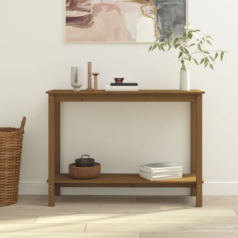 Giantex table console d'appoint industrielle à 2 niveaux, meuble pour entrée,  couloir, salon, 100 x 30 x 80 cm (noir) - Conforama