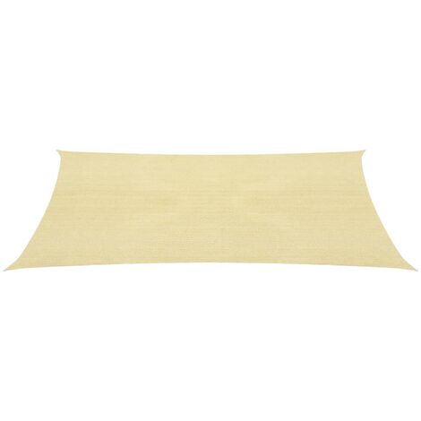 Parasol, Voile d'ombrage Parasol pour Balcon Jardin Plage Terrasse, en PEHD rectangulaire 4 x 6 m Beige OIB9670E (1/5)