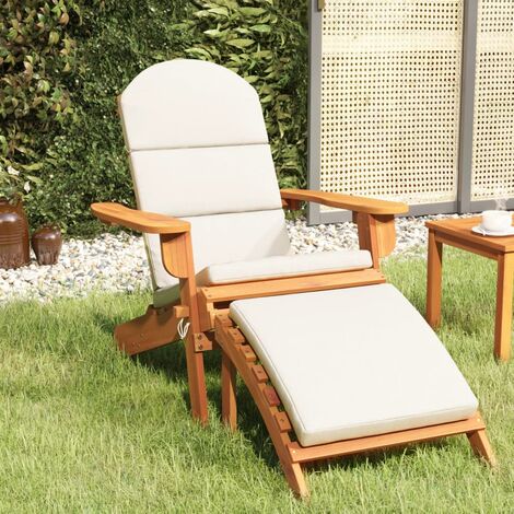 Chaises de jardin - Chaises d'extérieur pour terrasse/jardin Adirondack et repose-pieds bois massif acacia BV462118 - BonneVie (1/5)