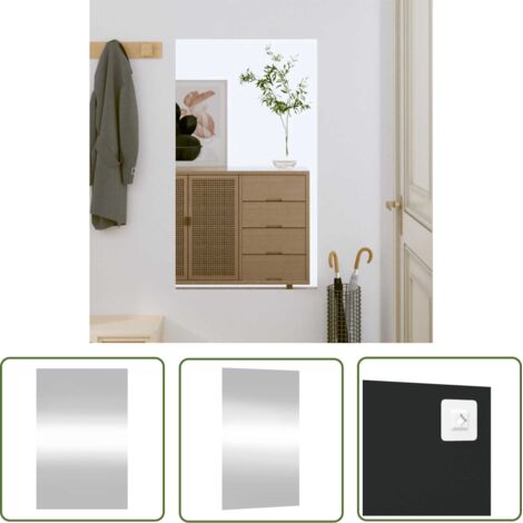 Miroir mural Luxueux, Miroir chambre, 50x80 cm Verre Rectangulaire OIB4244E (1/5)
