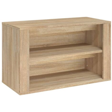 Armoire à Chaussures, Meuble Étagère de Rangement, Chêne sonoma 75x35x45 cm Bois d'ingénierie OIB9303E (1/5)