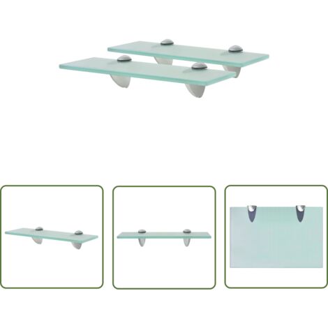Lot de 2 Étagères murales Étagère de Rangement - Meuble de rangement Verre 30x20 cm 8 mm BV906092 - BonneVie (1/5)