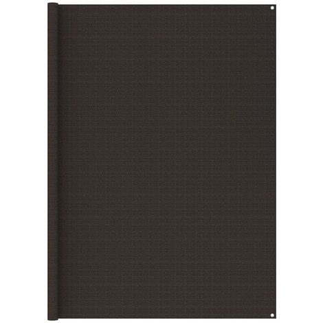 Tapis de tente Terrasse Salon Cuisine - Tapis de jardin 250x250 cm Marron BV954462 - BonneVie (1/4)